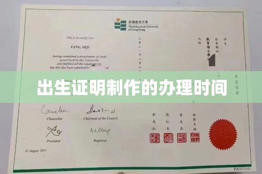 浠水出生证明制作的办理时间