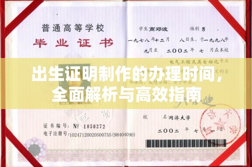 浠水出生证明制作的办理时间，全面解析与高效指南