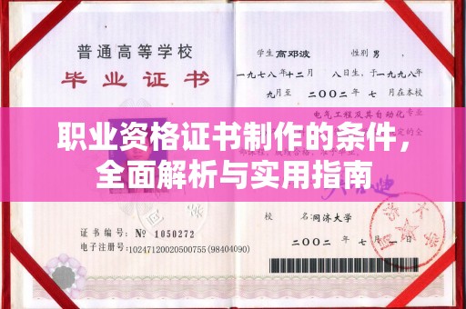 浠水职业资格证书制作的条件，全面解析与实用指南