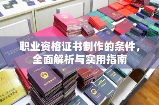 浠水职业资格证书制作的条件，全面解析与实用指南